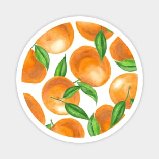 Watercolor tangerines Magnet